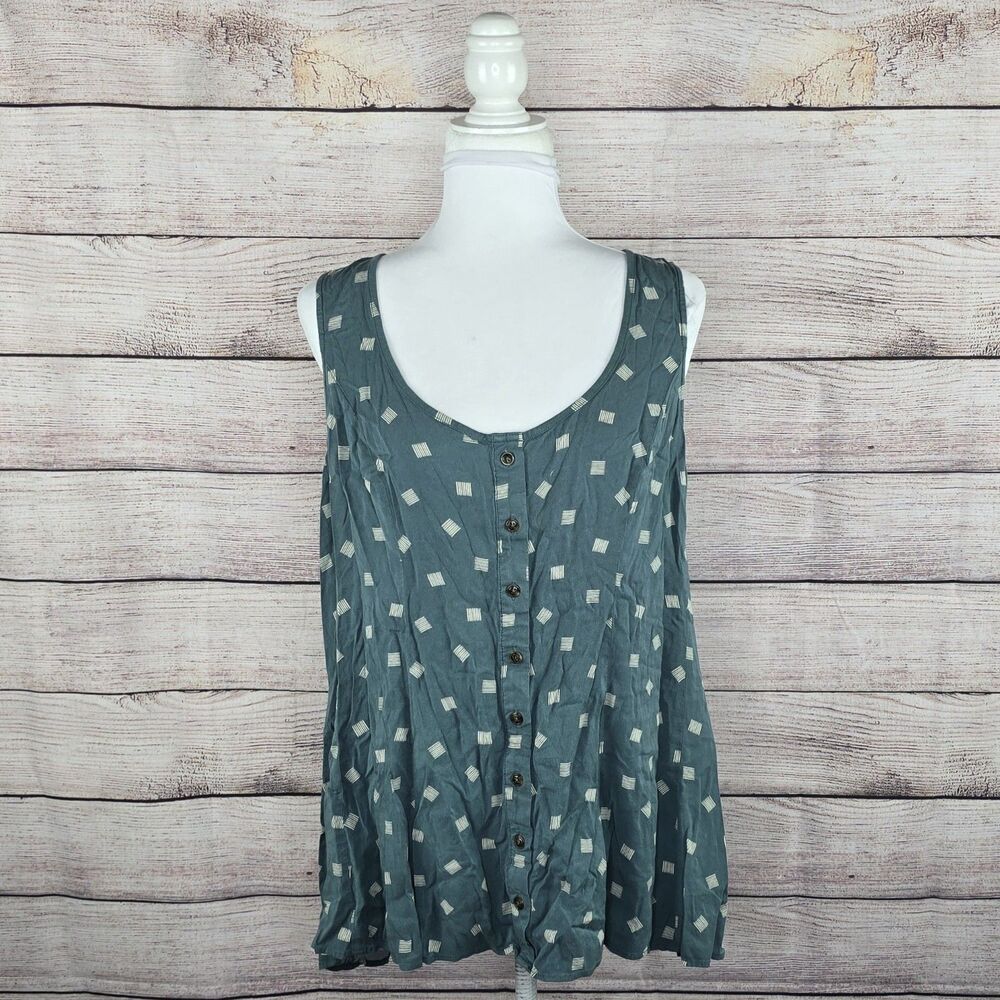 Torrid Flowy Comfort Lightweight Tank Top Adjustable Back Geometric Pattern 2XL